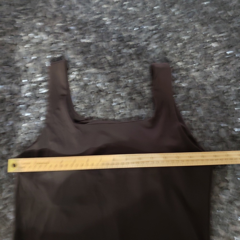 OGL Maxi Dress Black Square Neck with Built-in Bra NWT Size L - Picture 4 of 6